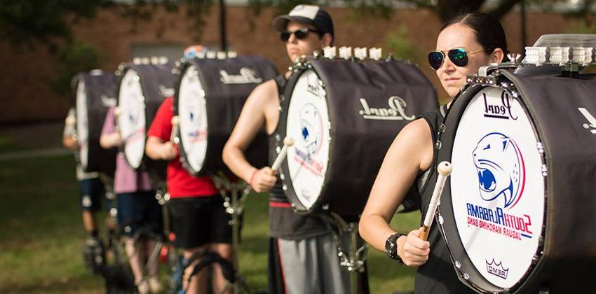 USA Drumline practicing