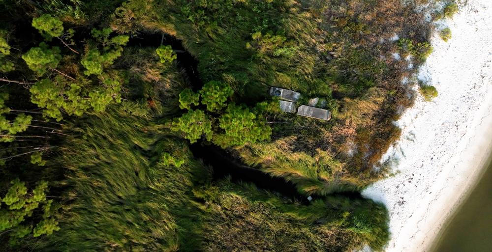 Aerial shot of property donated to the University of South Alabama by the USA Foundation. 